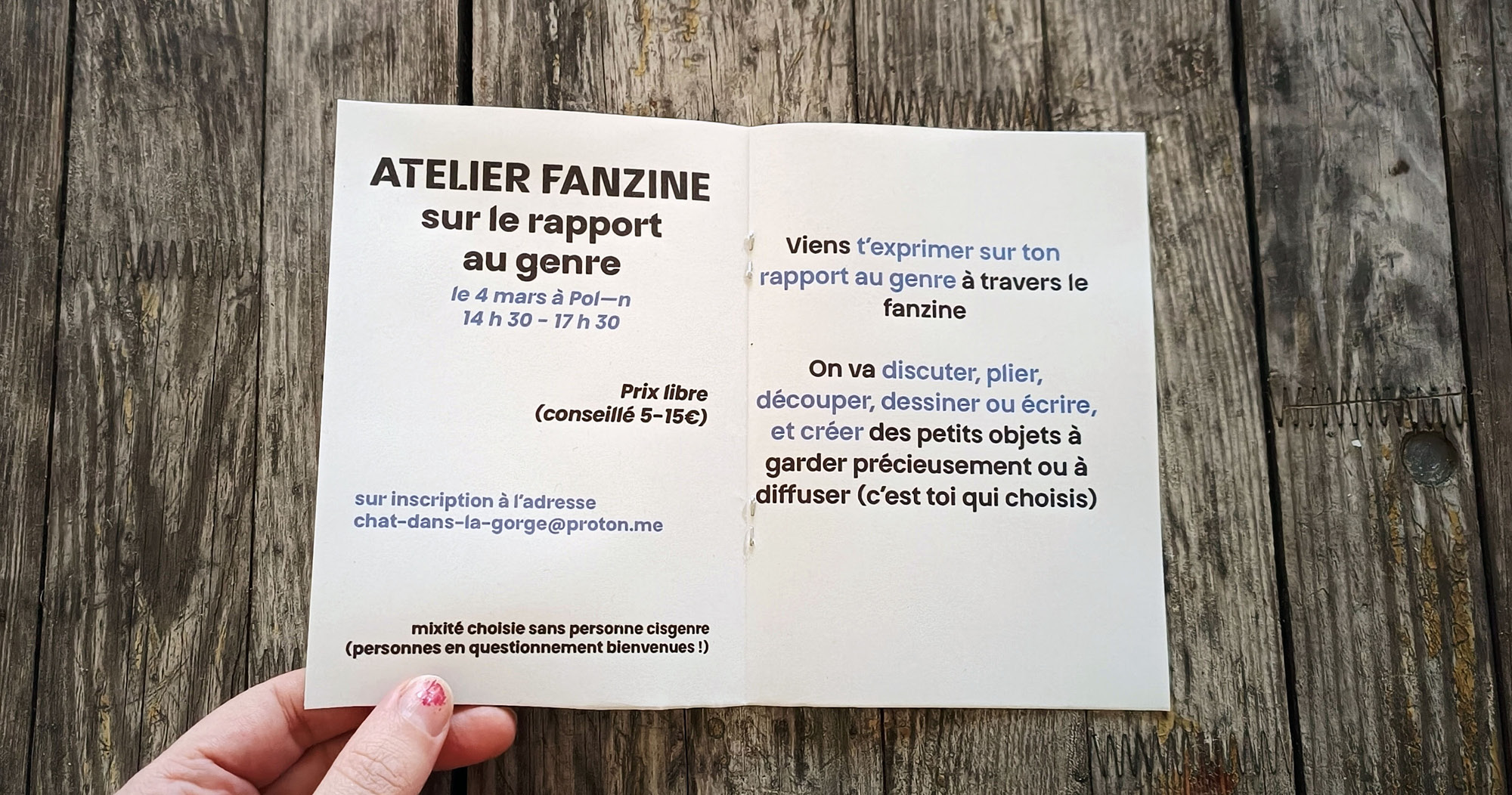 FANZINE SUR LE RAPPORT AU GENRE